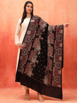Pashmoda Women Zavian 100% Pure Wool Sozni Hand Embroidered Shawl (Size: 101x203 Cm)