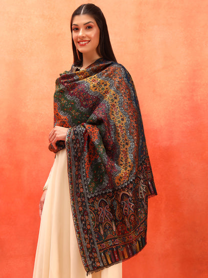 Pashmoda Women Libaas Zari Kaani Fine Wool Shawl (Size: 101X203 CM)