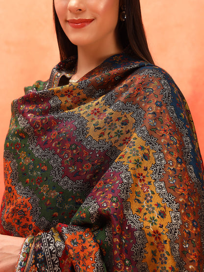Pashmoda Women Libaas Zari Kaani Fine Wool Shawl (Size: 101X203 CM)