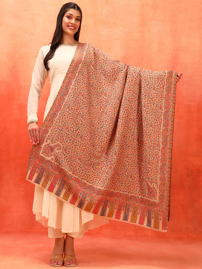 Pashmoda Women Mehak Kaani Wool Blend Kashmiri Shawl (Size: 101X203 CM)