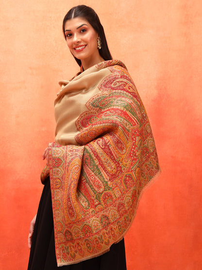 Pashmoda Women Zarvash Zari Kaani Fine Wool Shawl (Size: 101 × 203 cm)