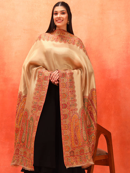 Pashmoda Women Zarvash Zari Kaani Fine Wool Shawl (Size: 101 × 203 cm)
