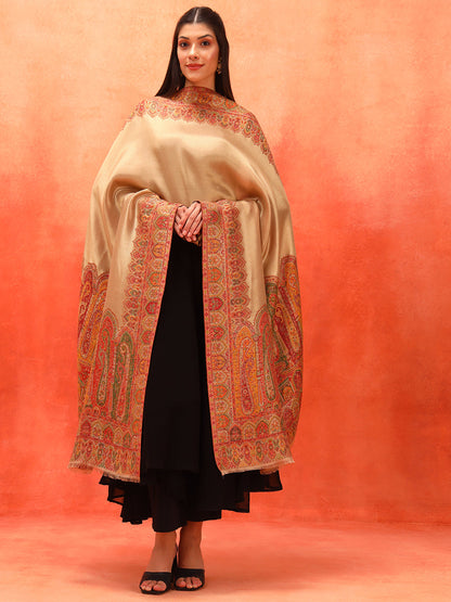 Pashmoda Women Zarvash Zari Kaani Fine Wool Shawl (Size: 101 × 203 cm)