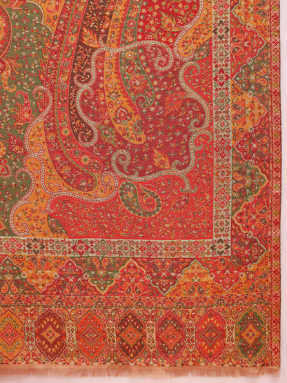 Pashmoda Women Zarveen Zari Kaani Fine Wool Shawl (Size:101x203 CM)