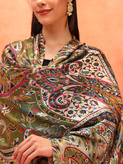 Pashmoda Women Royal Embers Fine Soft Bamboo Fibre Stole (Size: 71x203 CM)