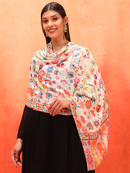 Pashmoda Women Royal Embers Fine Soft Bamboo Fibre Stole (Size: 71x203 CM)
