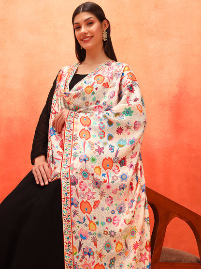 Pashmoda Women Royal Embers Fine Soft Bamboo Fibre Stole (Size: 71x203 CM)