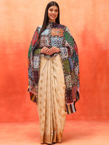 Pashmoda Women Floral Sonata Fine Soft Bamboo Fibre Stole (Size: 71x203 CM)