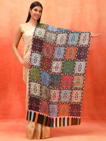 Pashmoda Women Floral Sonata Fine Soft Bamboo Fibre Stole (Size: 71x203 CM)
