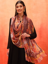 Pashmoda Women Royal Embers Fine Soft Bamboo Fibre Stole (Size: 71x203 CM)