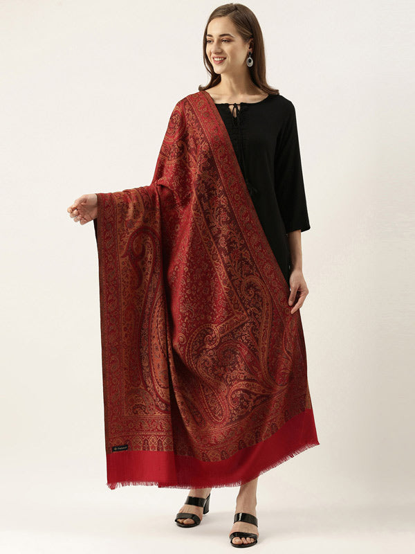 Women's Shahnaz Antique Jamawar Shawl (Size: 101 X 203 CM)