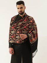 Menƒ??s Shalimaar Kashmiri Embroidery Stole ,Size 71X203 CM, Beige Color