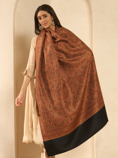 Women Regalis Zari Reversible Kaani Fine Wool Shawl