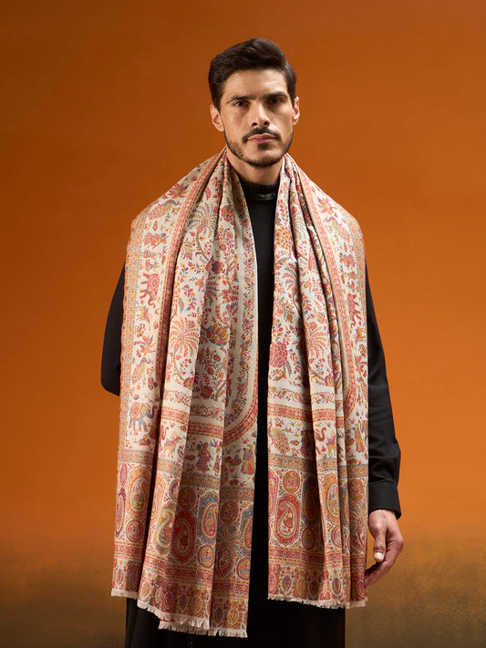 Men Kaani Orchard Fine Wool Kaani Shawl