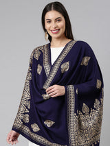 Women's Shalimaar Kashmiri Aari Embroidery Stole (Size: 71X203 CM)