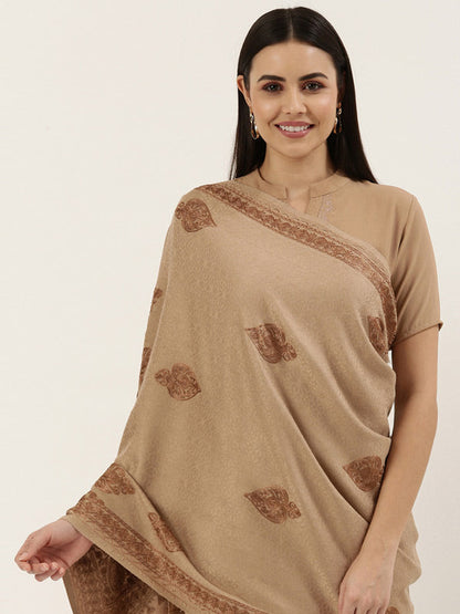 Women's Shalimaar Kashmiri Aari Embroidery Stole (Size: 71X203 CM)