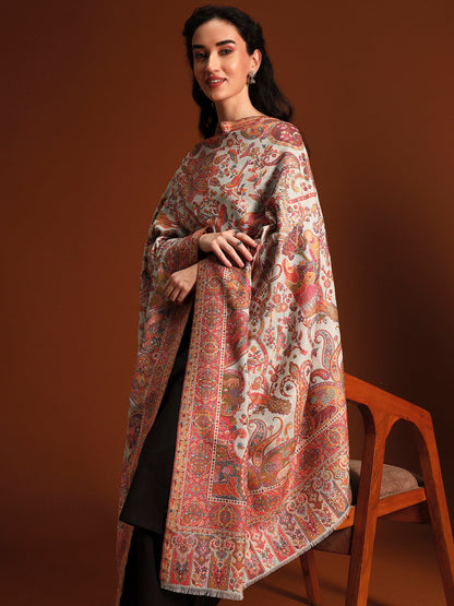 Women Royal gulistan Kaani Wool Blend Kashmiri Shawl