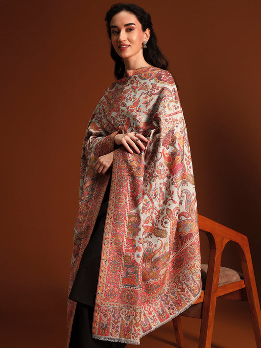 Women Royal gulistan Kaani Wool Blend Kashmiri Shawl
