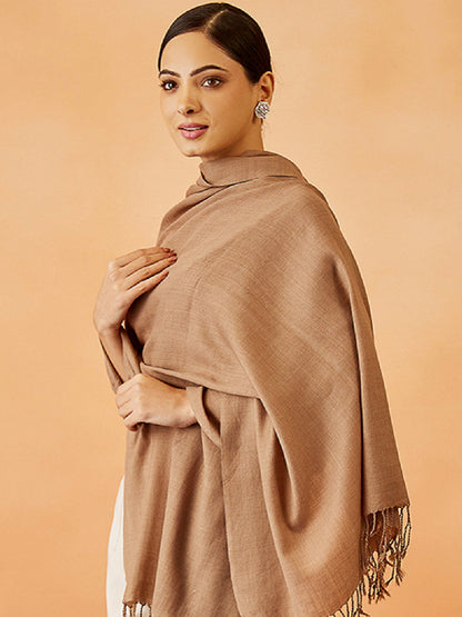 Women's Rahmat Fine Wool Melange Stole (Size: 71x203 CM)