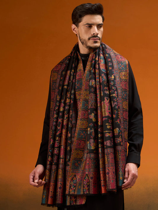Men Gulrukh Reversible Kaani Zari Shawl
