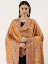 Women's Noor Kashmiri Royal Paisley Design Jamawar Shawl (Size: 101 X 203 Cms)