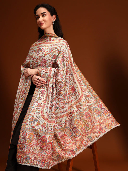 Women Orchard Kaani Wool Blend Kashmiri Shawl