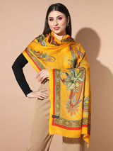 Women's Firdousi Multicoloured Printed Stole (Size : 71X203 CM)