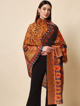 Women's Shahnaz 100% Pure Wool Printed Shawl (Size 101X203 CM)