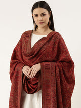 Women's Dil-kash Kashmiri Royal Paisley Design Jamawar Shawl (Size: 101 X 203 Cms)