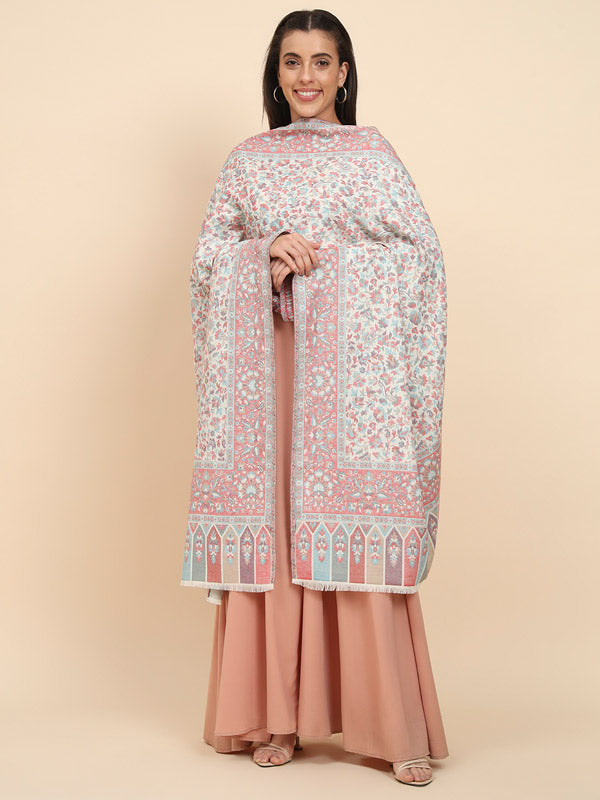 Women Dastaan Woven Design Jamawar Shawl (Size 101X203 CM)