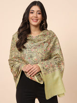 Women Gilkaari 100% Pure Wool Embroidered Shawl (Size 101X203 CM)