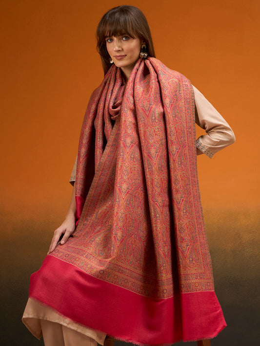 Women Regalis Zari Reversible Kaani Fine Wool Shawl