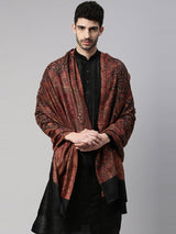 Men Zarif-e-Kashmir  Woven Design Shawl (SIZE: 101x203 CM, Black Color)