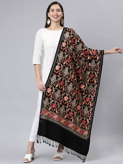 Women's Dilkash Kashmiri Aari Embroidery Stole (Size: 71X203 CM)