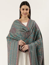 Women's Aaraish Kashmiri Royal Paisley Design Jamawar Shawl (Size: 101 X 203 Cms)