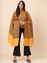 Women Surmai 100% Pure Wool Embroidered Shawl (Size 101X203 CM)