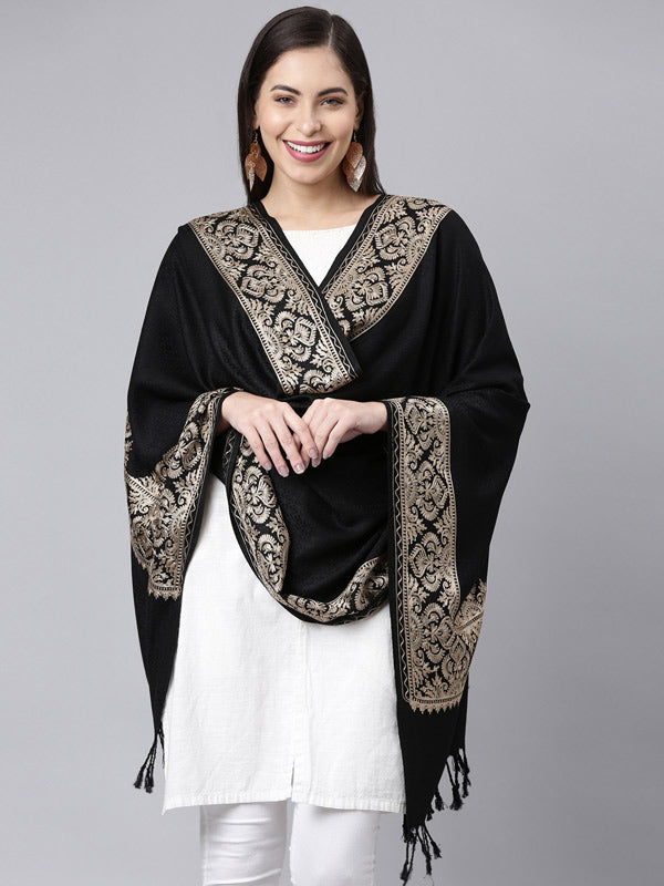 Women's Zarif Kashmiri Aari Embroidery Stole (Size: 71X203 CM)