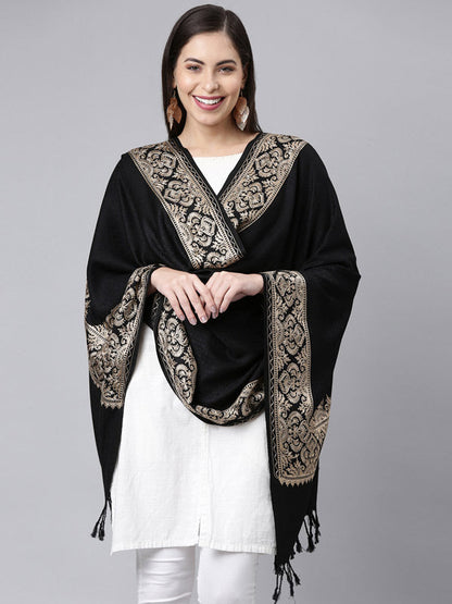 Women's Zarif Kashmiri Aari Embroidery Stole (Size: 71X203 CM)