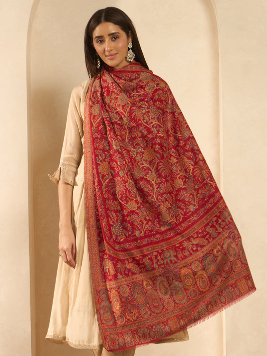 Women Orchard Kaani Wool Blend Kashmiri Shawl