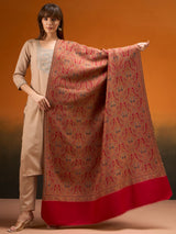 Women Gulnaar Royale Zari Reversible Kaani Fine Wool Shawl