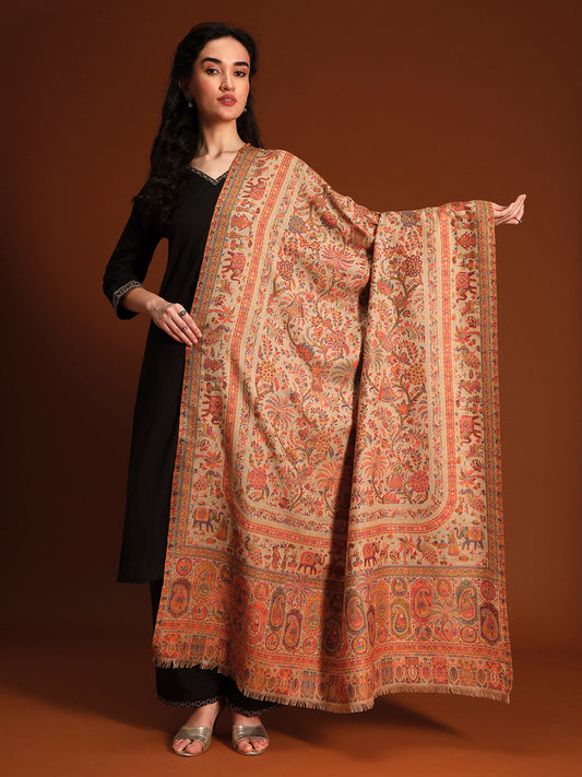 Women Orchard Kaani Wool Blend Kashmiri Shawl