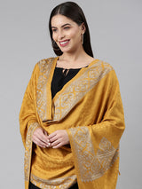 Women's Zarif Kashmiri Aari Embroidery Stole (Size: 71X203 CM)