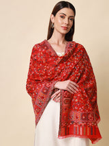 Women's Bahaar Kaani Wool Blend Kashmiri Shawl (Size 101X203 CM)