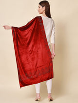 Women's Zehreen Velvet Crystal Shawl (Size 101X203 cms )