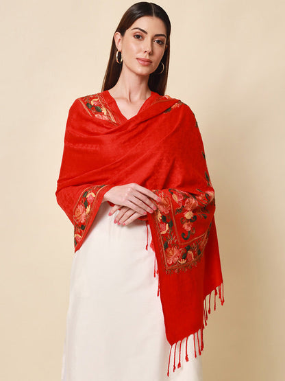 Women's khushnuma Kashmiri Aari Embroidery Stole (Size: 71X203 CM)