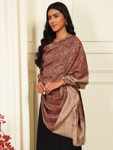 Pashmoda Womenƒ??s Aabroo 100% Fine Wool Sozni Hand Embroidered Shawl (Size: 101x203 Cm)