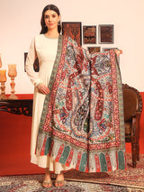Pashmoda Women Naqshkaar Fabric Kalamkari Embroidered Shawl (Size: 101x203 CM)