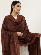 Women's Noor Kashmiri Royal Paisley Design Jamawar Shawl (Size: 101 X 203 Cms)