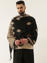 Menƒ??s Shalimaar Kashmiri Embroidery Stole ,Size 71X203 CM, Beige Color