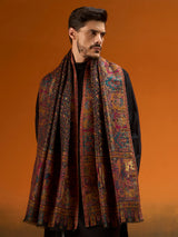 Men Persian Court Fine Wool Kaani Stole (Size: 71 × 203 cm)